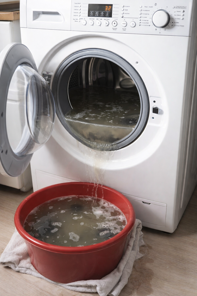 washing machine not draining water