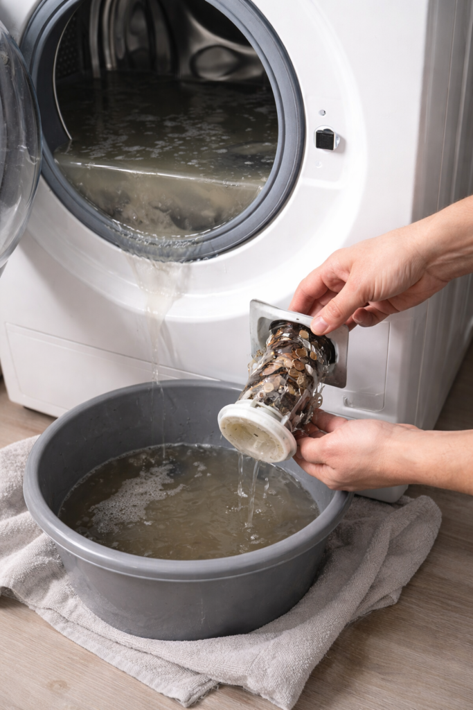 washing machine not draining water