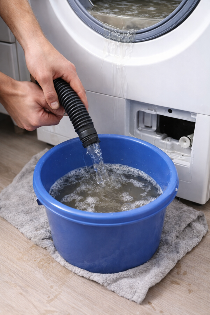 washing machine not draining water