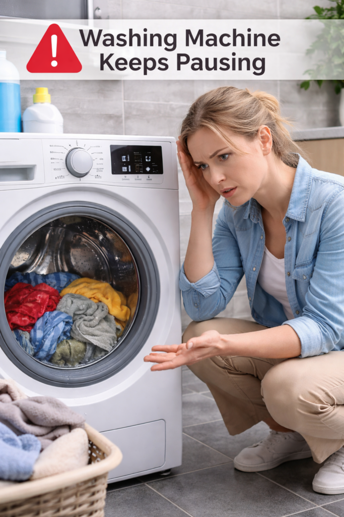 washing machine keeps pausing