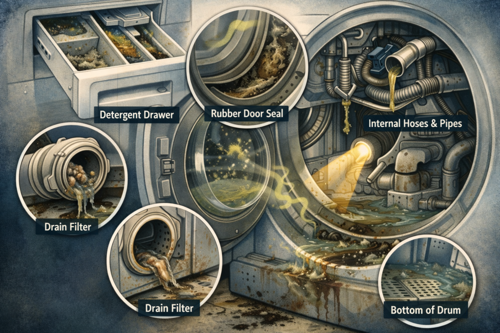 washing machine smells bad