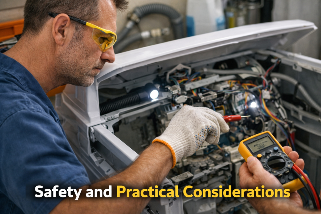 washing machine stuck on sensing cycle fix