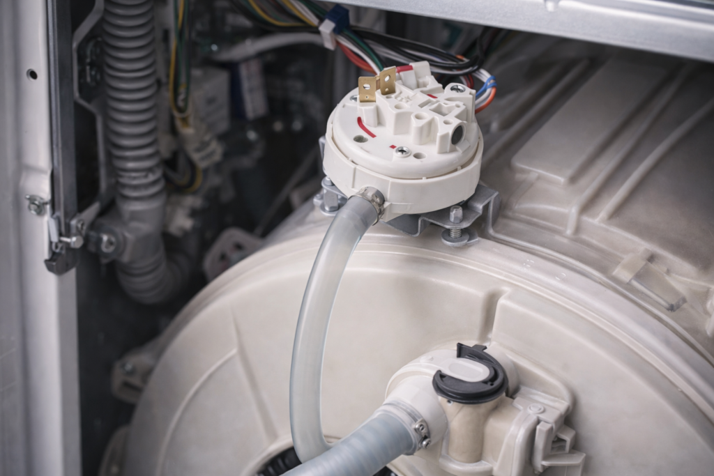 washing machine fills then immediately drains