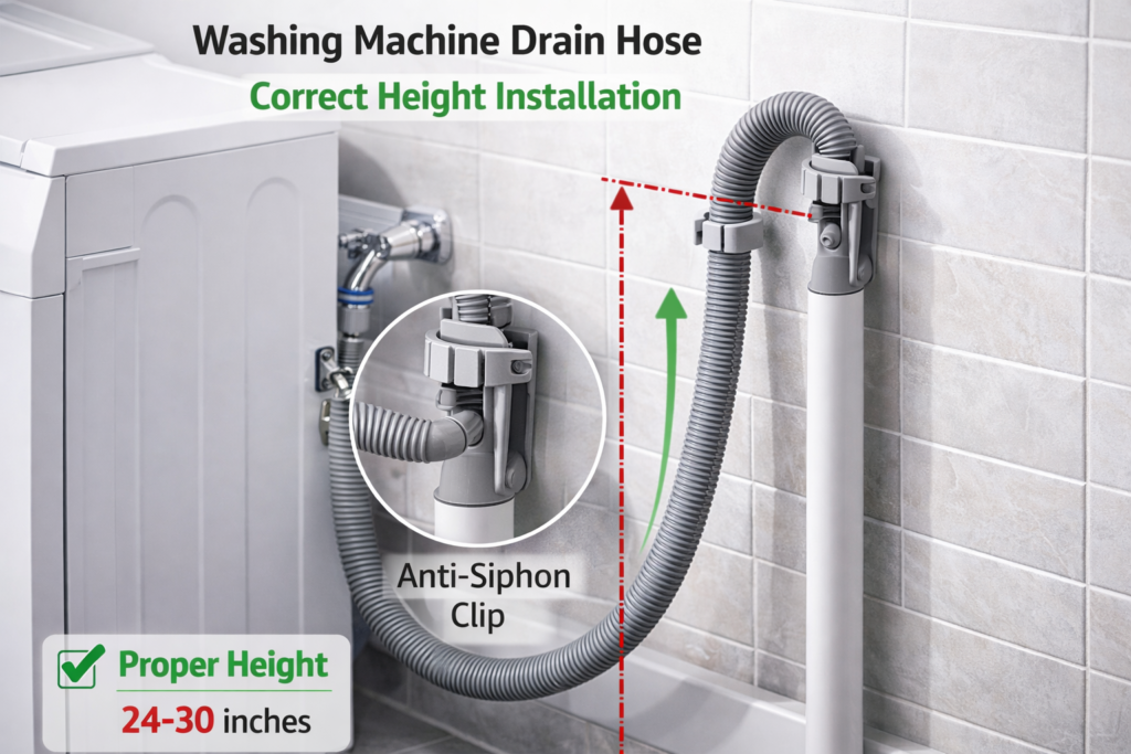 washing machine fills then immediately drains