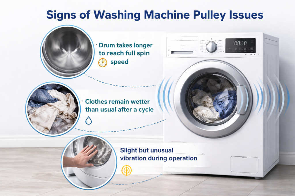 washing machine drive pulley problems