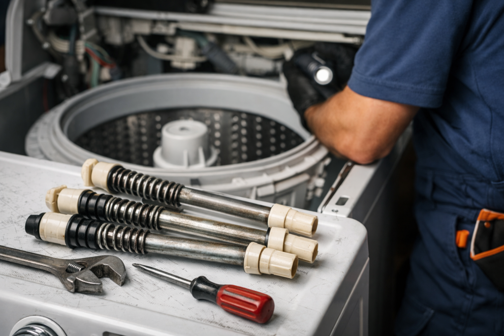 do washing machine suspension rods wear out