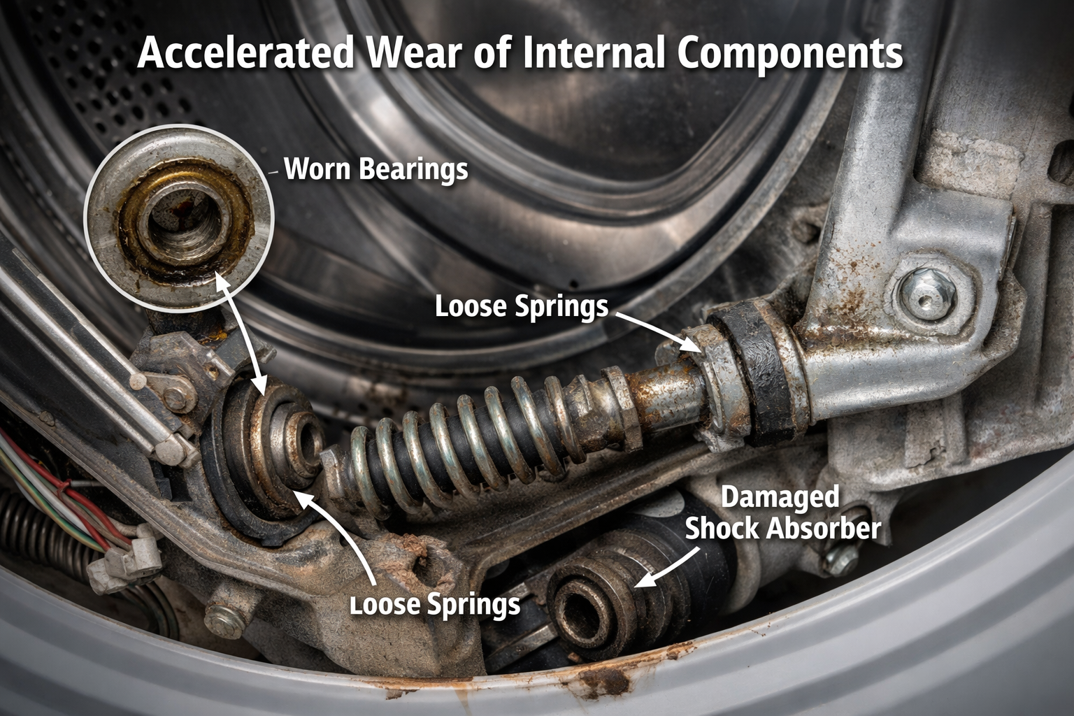 Washing Machine Shock Absorber Failure Symptoms