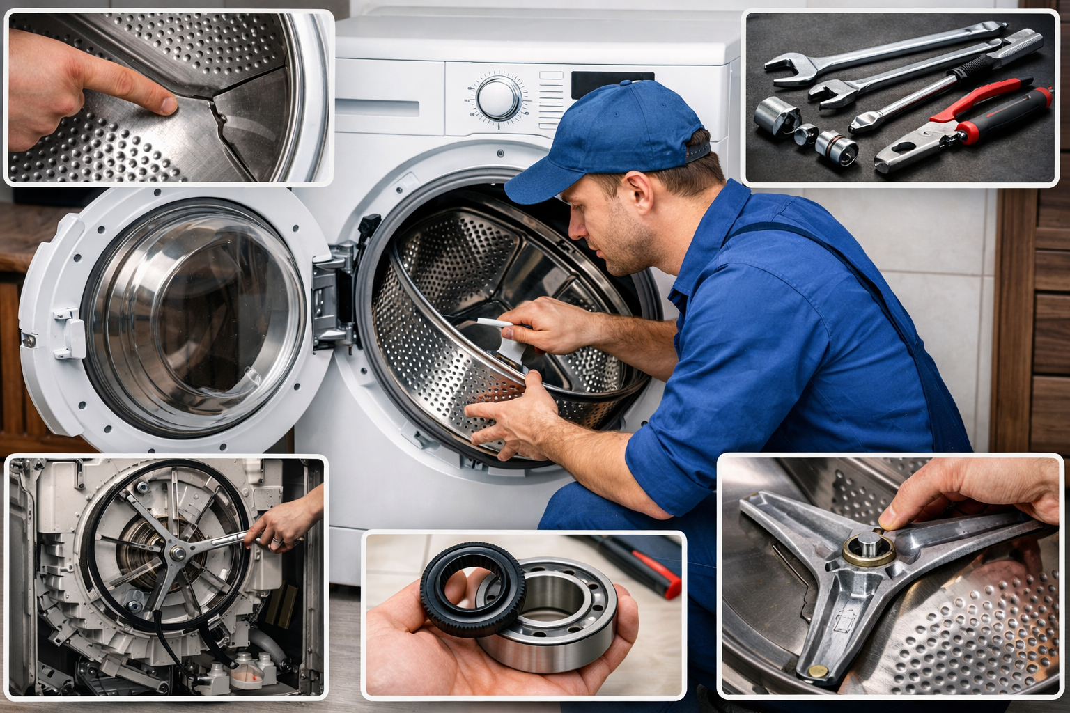 how to fix a broken drum in washing machine