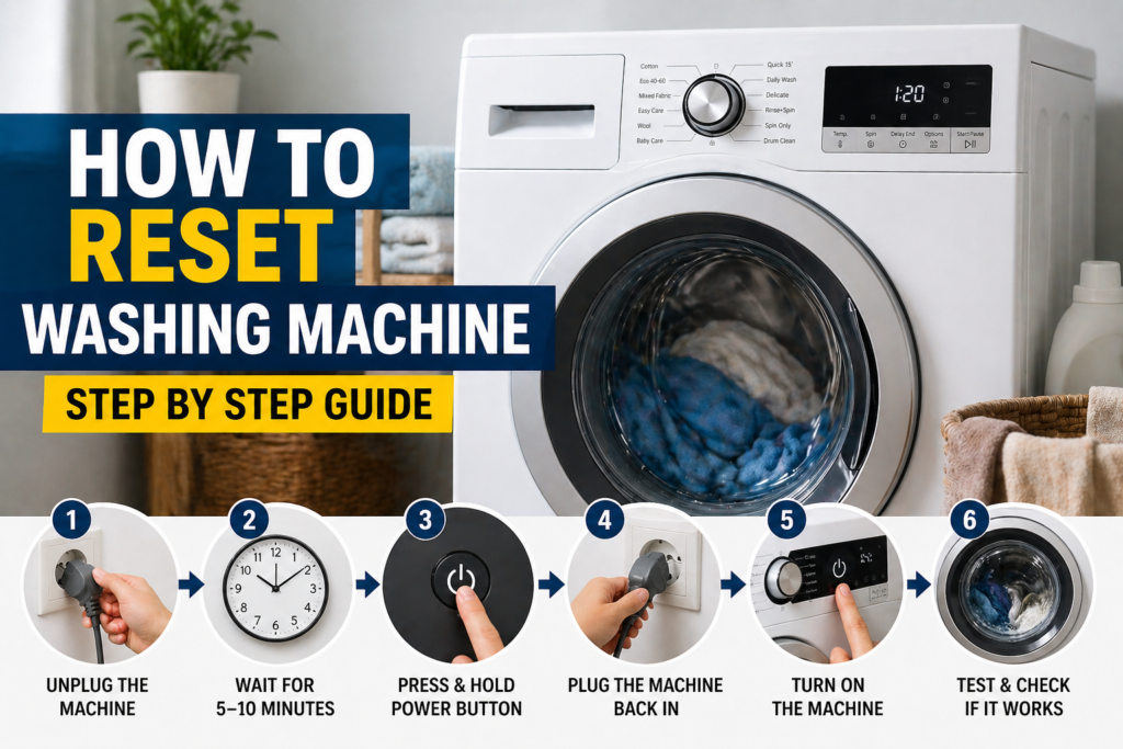 How to Reset Washing Machine Step by Step