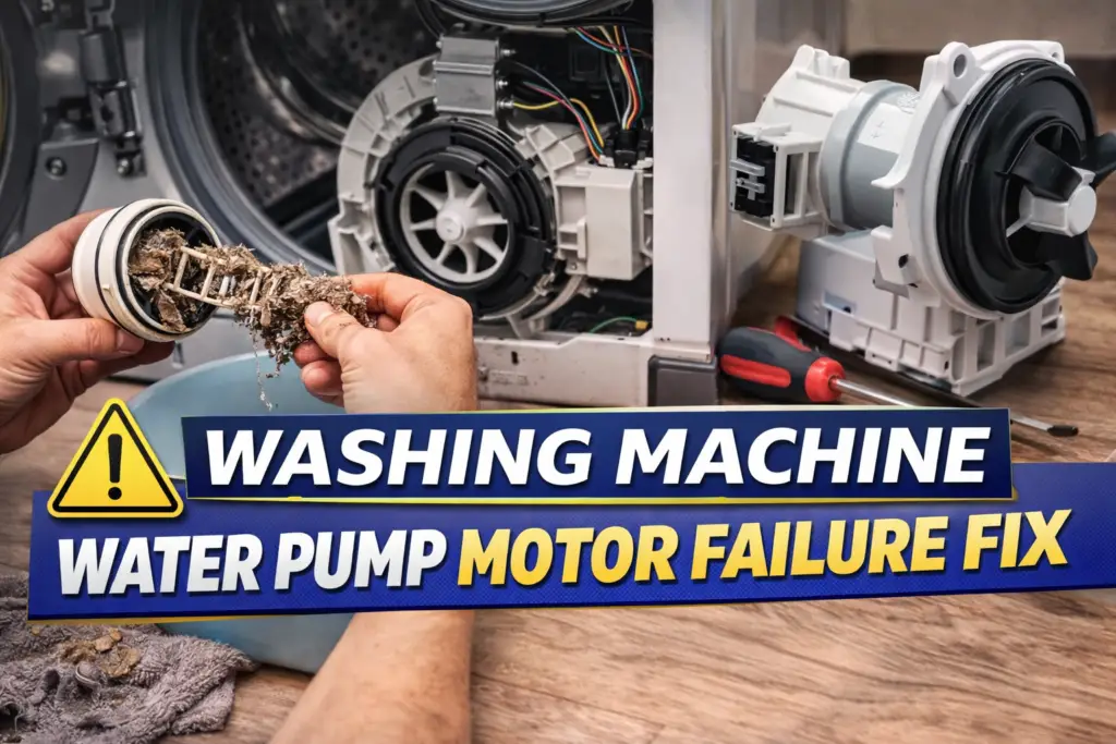 washing machine water pump motor failure fix