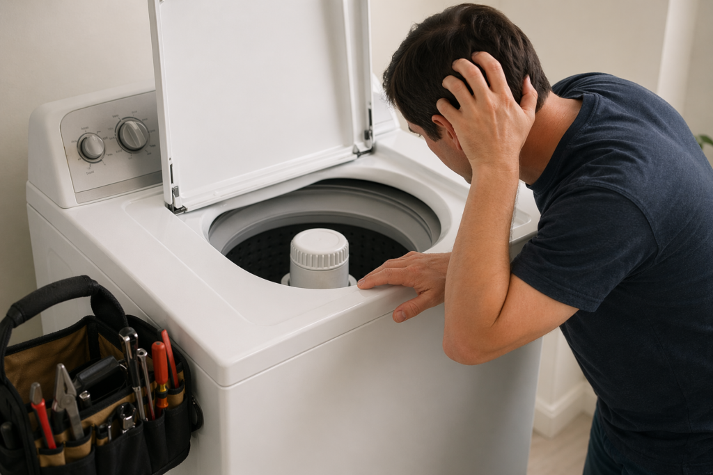 top load washer clicking but not starting