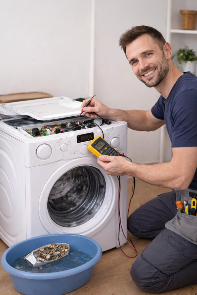 how to fix washer stuck on rinse cycle