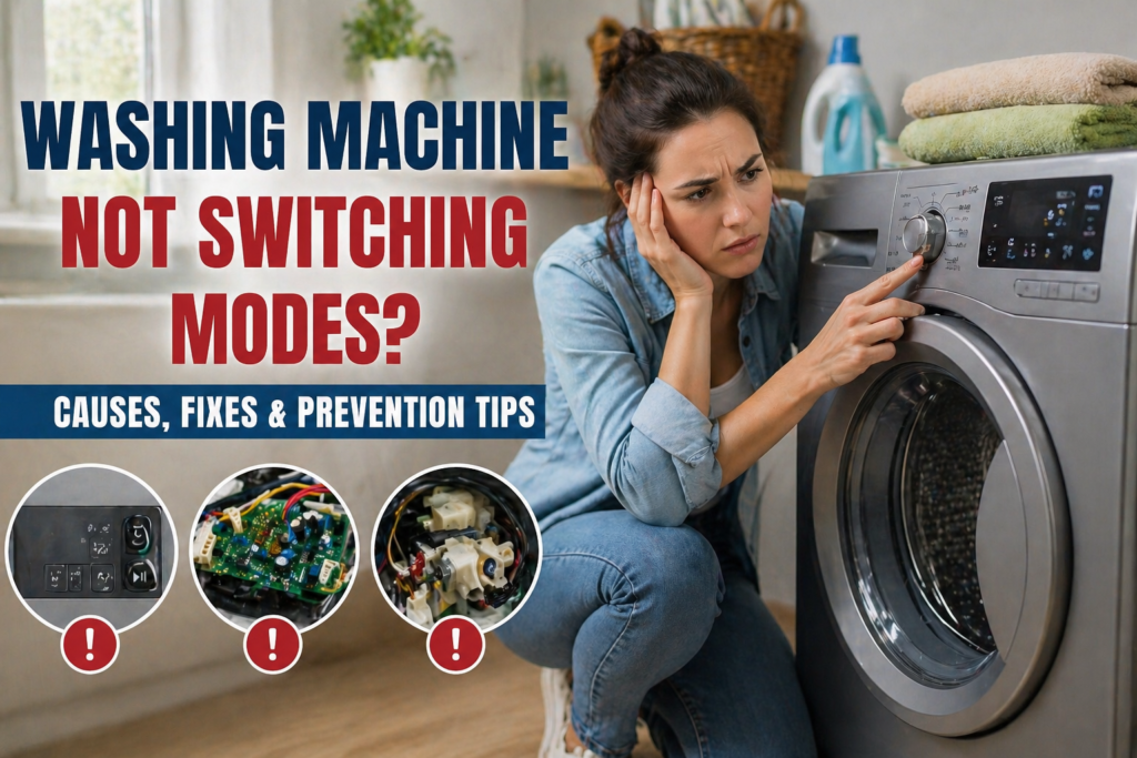washing machine not switching modes