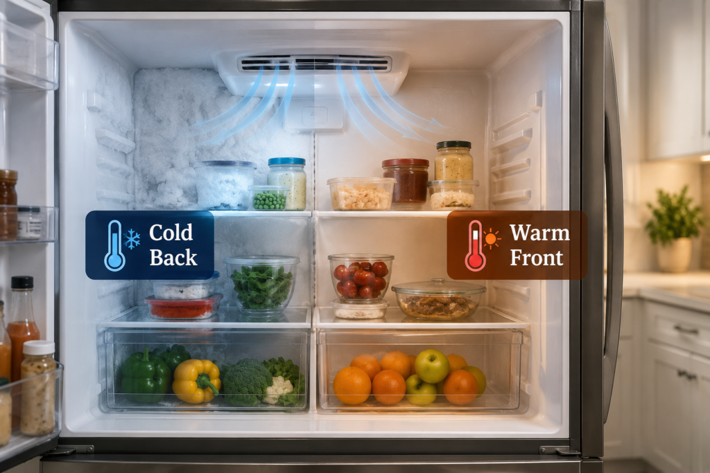Fridge Back Panel Cold but Front Warm