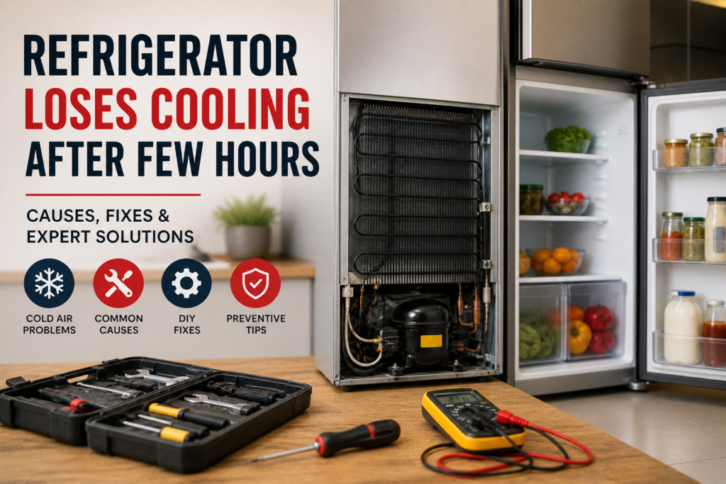 Refrigerator Loses Cooling After Few Hours