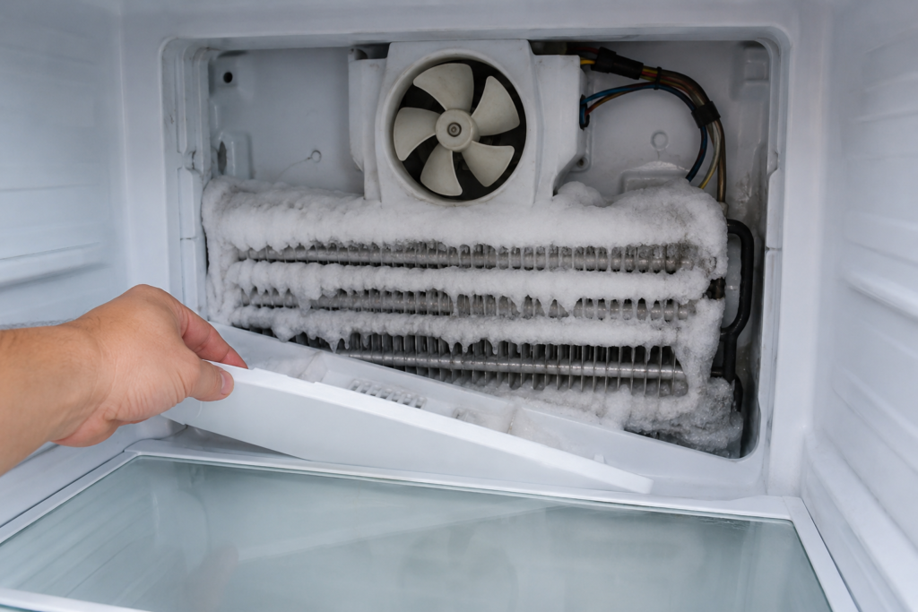 fridge internal fan airflow weak