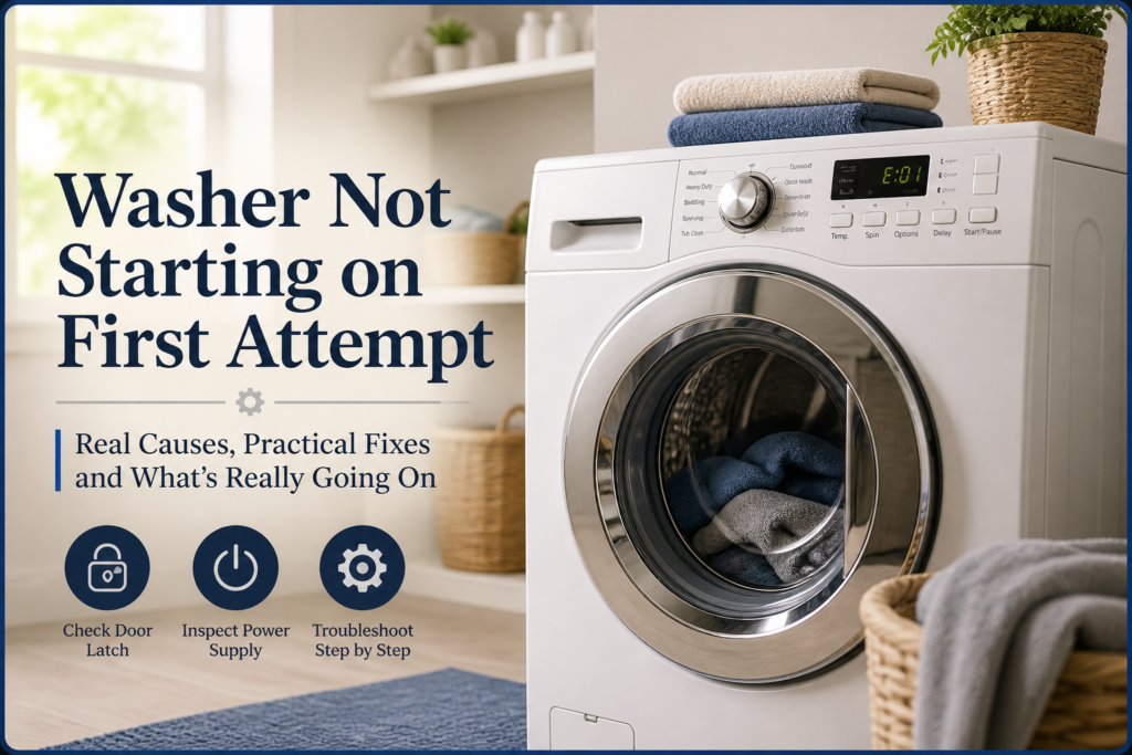 Washer Not Starting on First Attempt: Why It Happens and How to Fix It