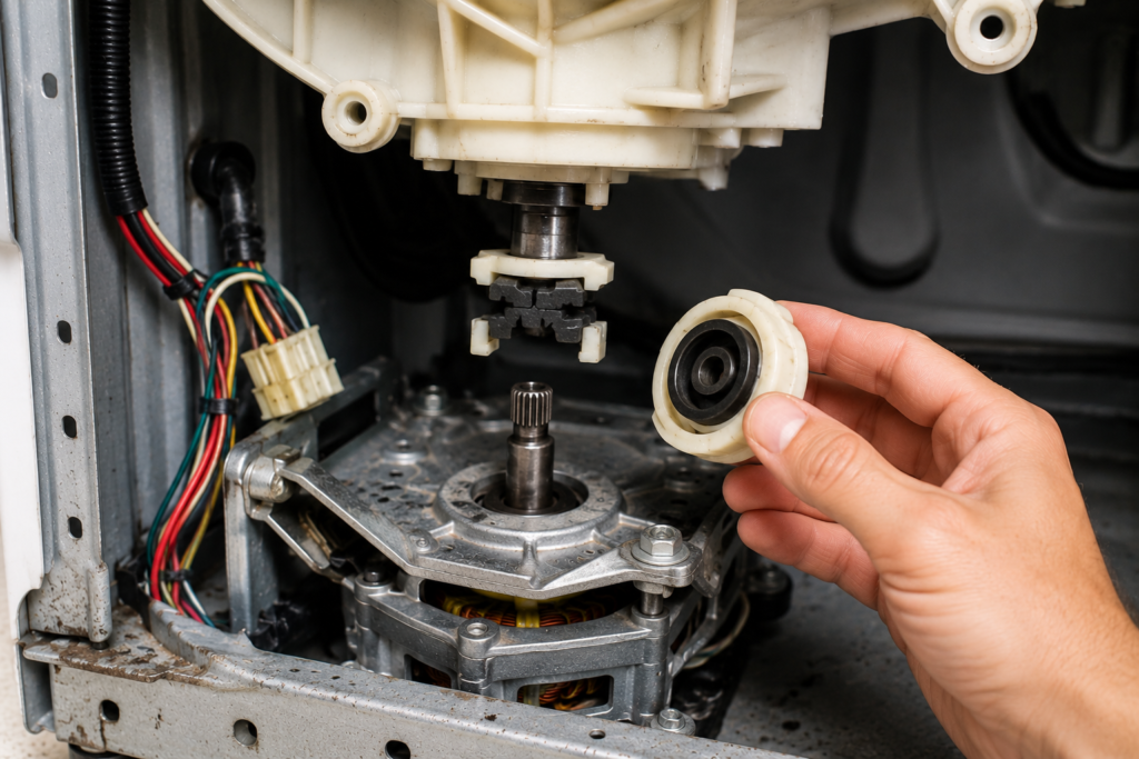 washing machine motor coupling failure