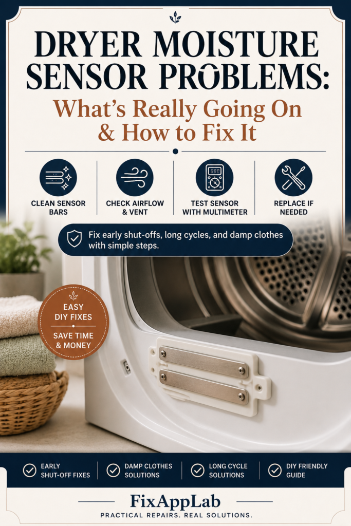 dryer moisture sensor problems