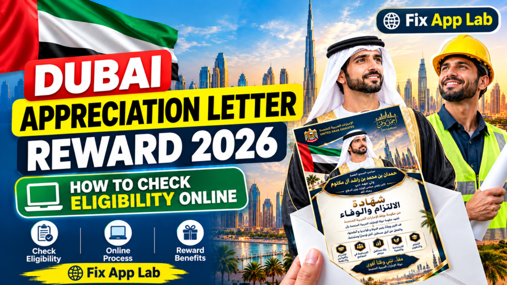 Dubai Appreciation Letter 2026 – How to Check Eligibility & Get Your Certificate Online