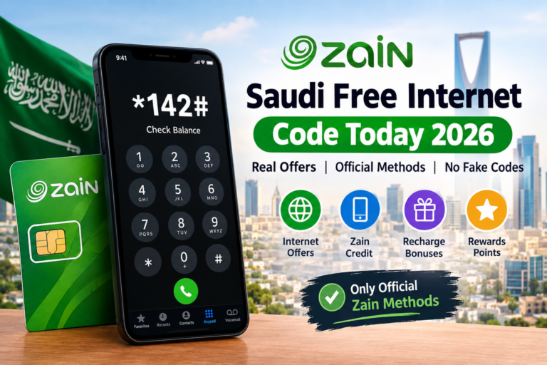 Zain Saudi free internet code today 2026