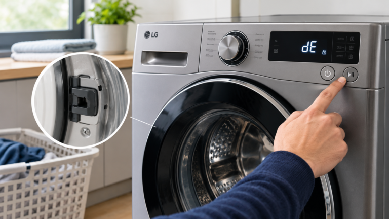LG Washer dE Error Code Reset (2026): How to Clear the Door Error